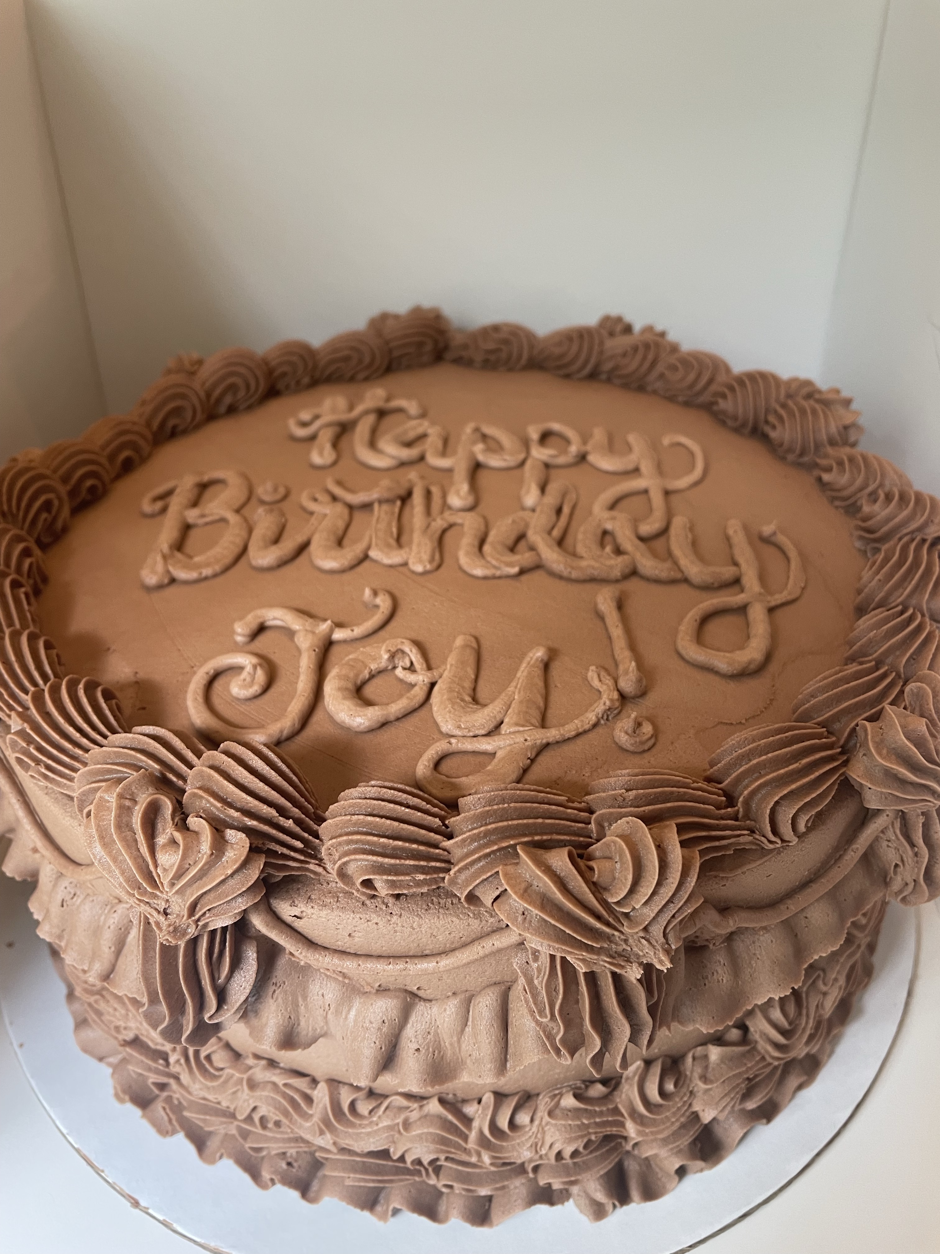 Chocolate Buttercream Frosted Cake