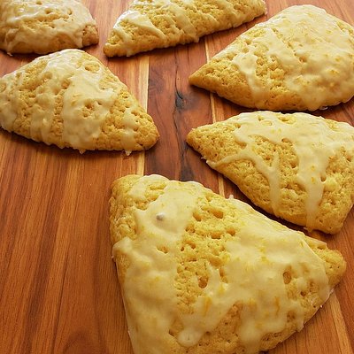 Orange Scones With Orange Glaze 
