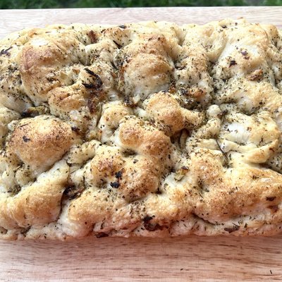 Sourdough Garlic and herb focaccia