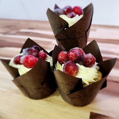 Vanilla Cranberry Cupcake