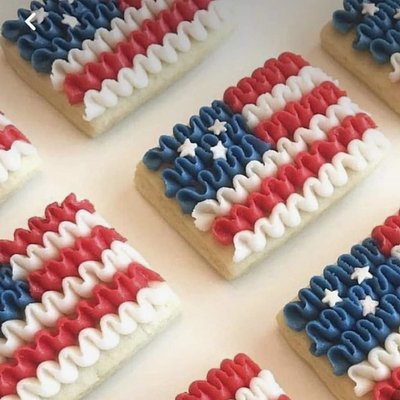 Flag Buttercream Cookies