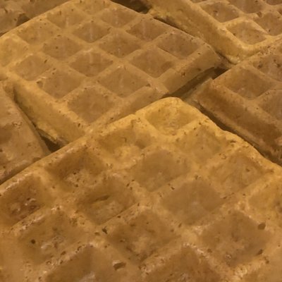 Pumpkin Sourdough Waffles