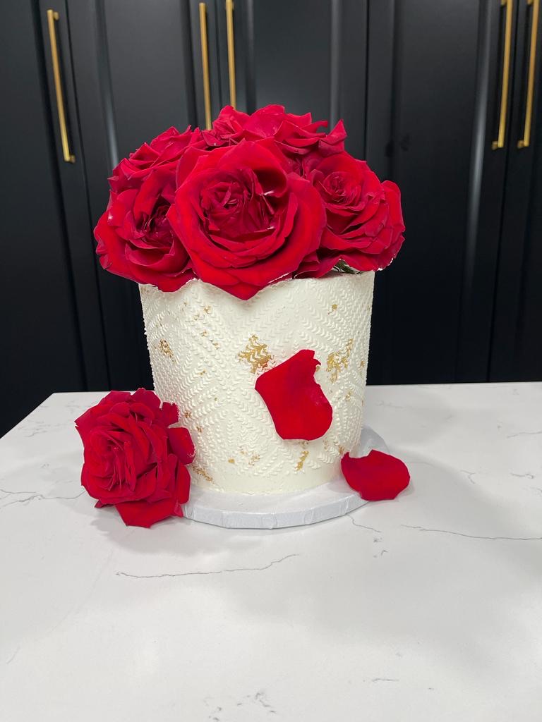 Custom Cake With Florals