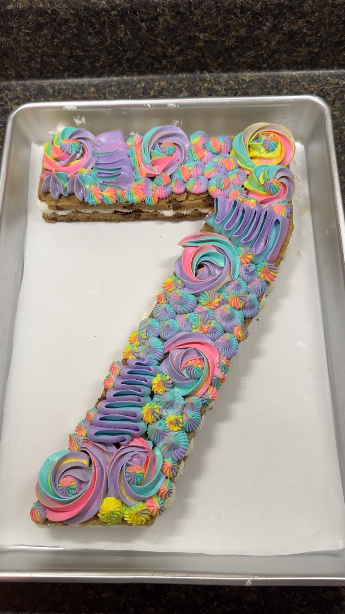 Number Cookie Cake