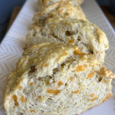 Green Chile Cheddar Scone 