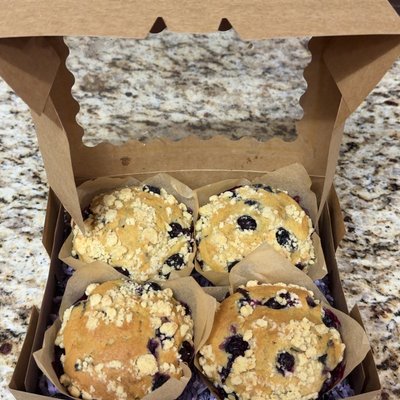 4pack Blueberry Crumb Muffins