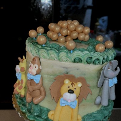 Jungle Theme Baby Shower Cake 