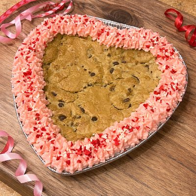 Basic Chocolate Chip Cookie Cake (Round or Heart Shape)