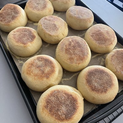 10 Sourdough English Muffins 