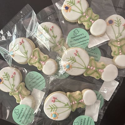 Baby Rattle Royal Icing Custom Sugar Cookie