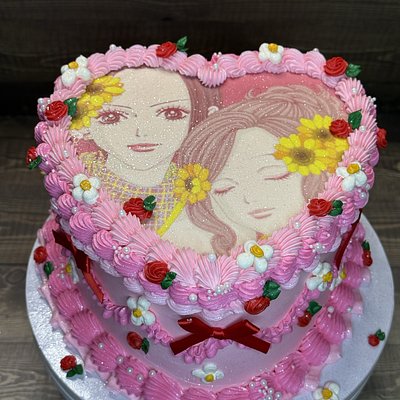 8” Heart Cake - Basic