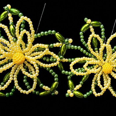 🌸 PANAMANIAN TEMBLEQUES – Yellow &  Green