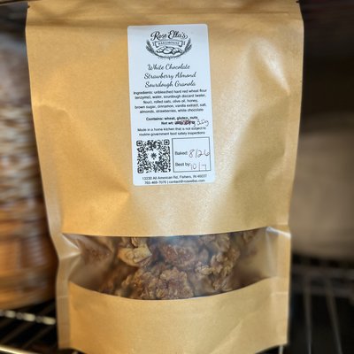 Sourdough Discard Granola: White Chocolate Strawberry Almond
