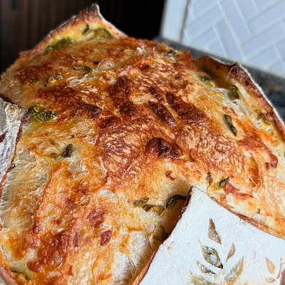 Jalapeño Cheddar Sourdough Loaf or Boule