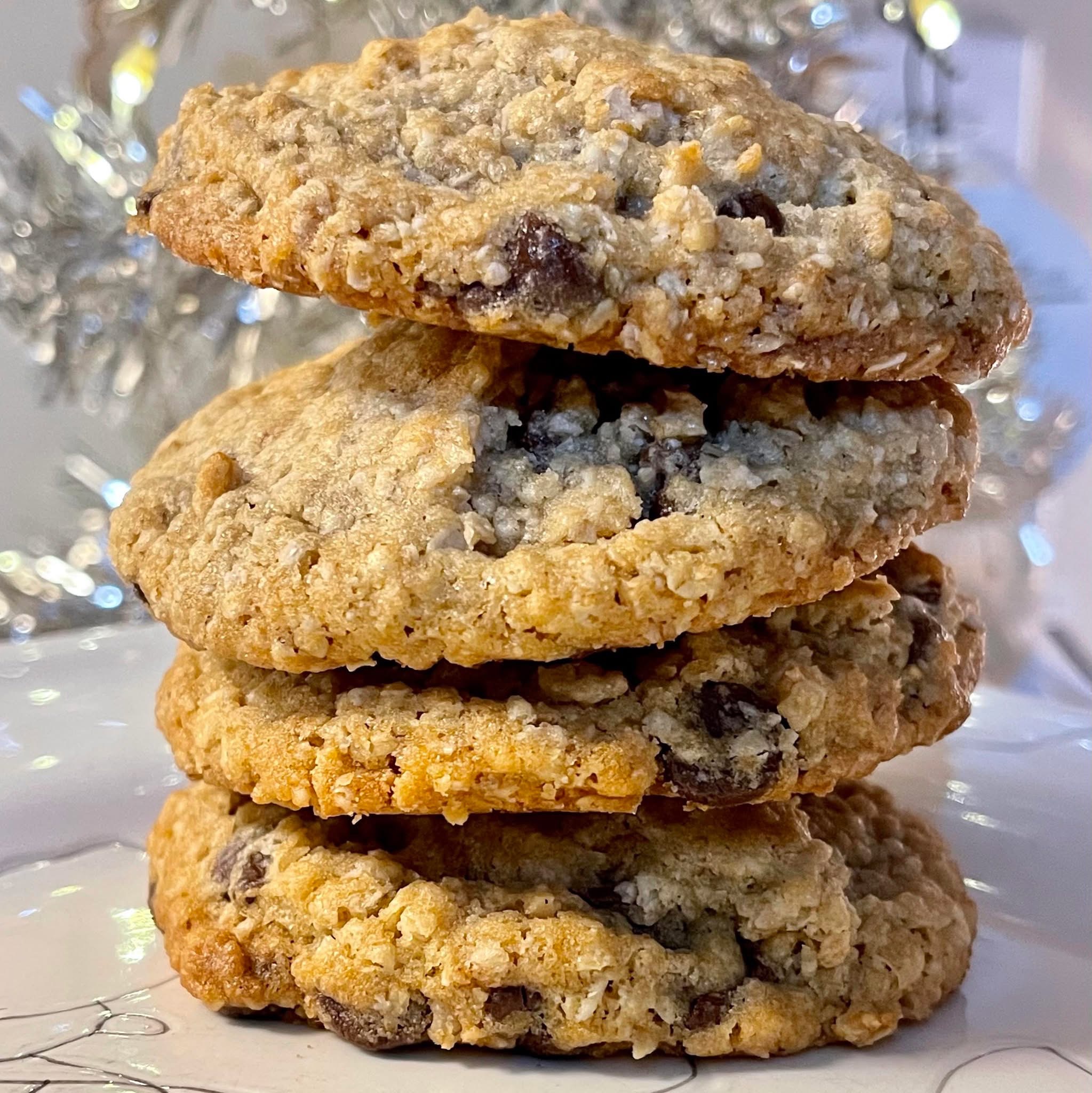 3 Each Chewy Chocolate Chip Oatmeal Cookies (BIG Cookies)