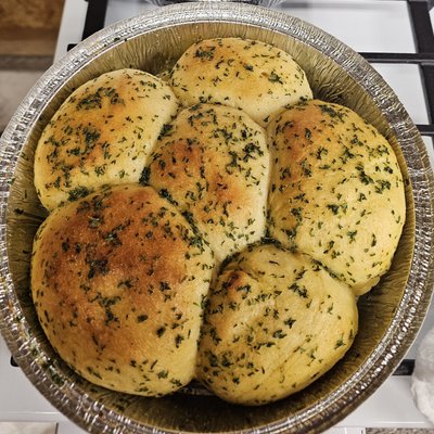 Homemade garlic butter rolls 