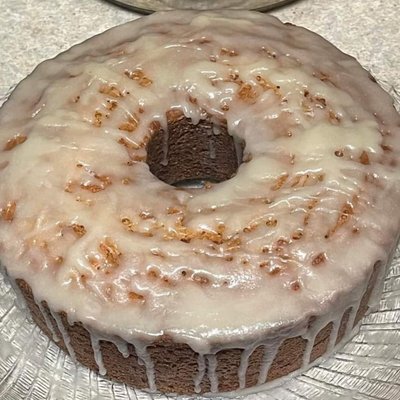 Plain Pound Cake With Glaze 