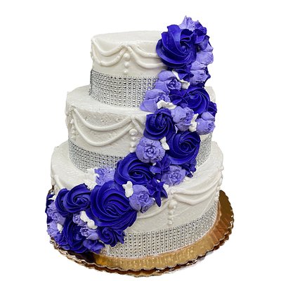 Floral Cascade Wedding Cake