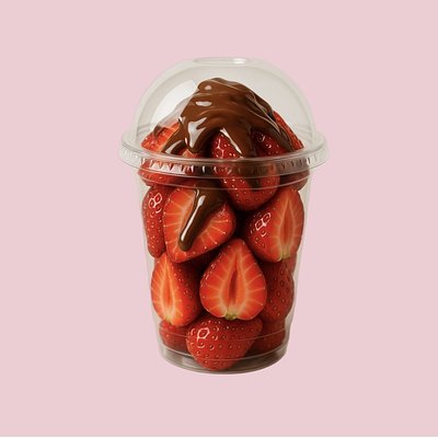 Milk Chocolate Dripped Berry Cup