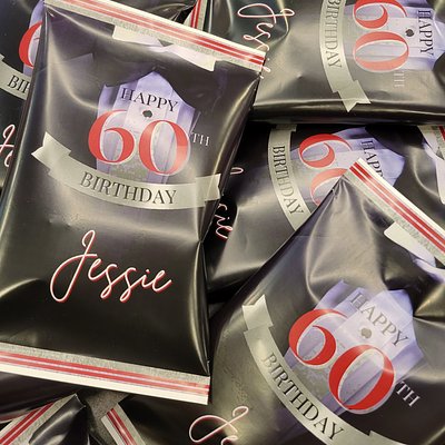 Custom Birthday Chip Bags