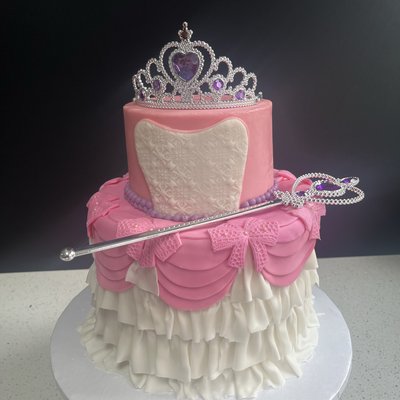 Fondant Cakes 2 Tier Princess Cake