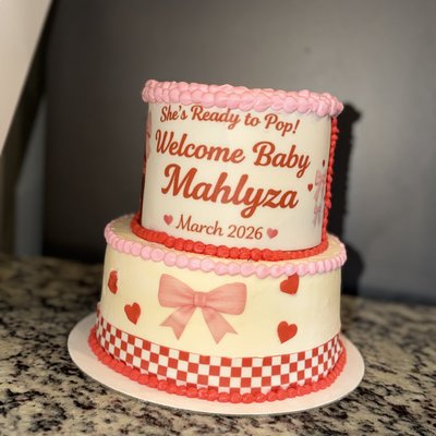 8in , 6in , 2-layer  Two Tier Cakes 