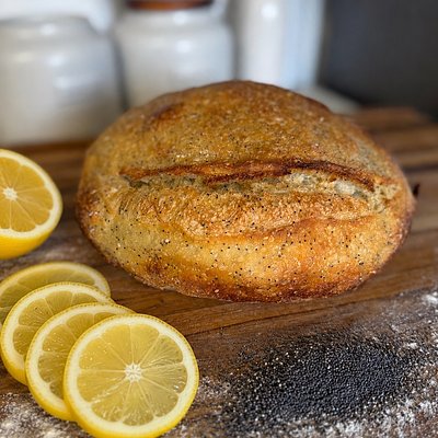 Lemon Poppyseed Sourdough Loaf 