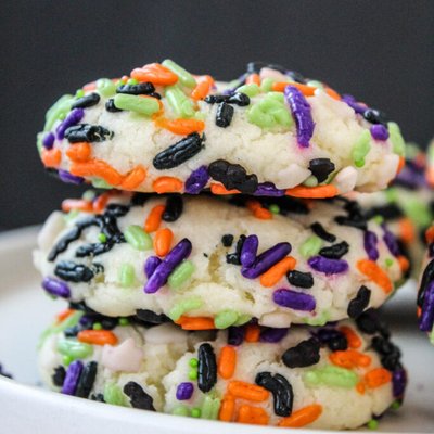 Dozen Halloween Sprinkle Cookies