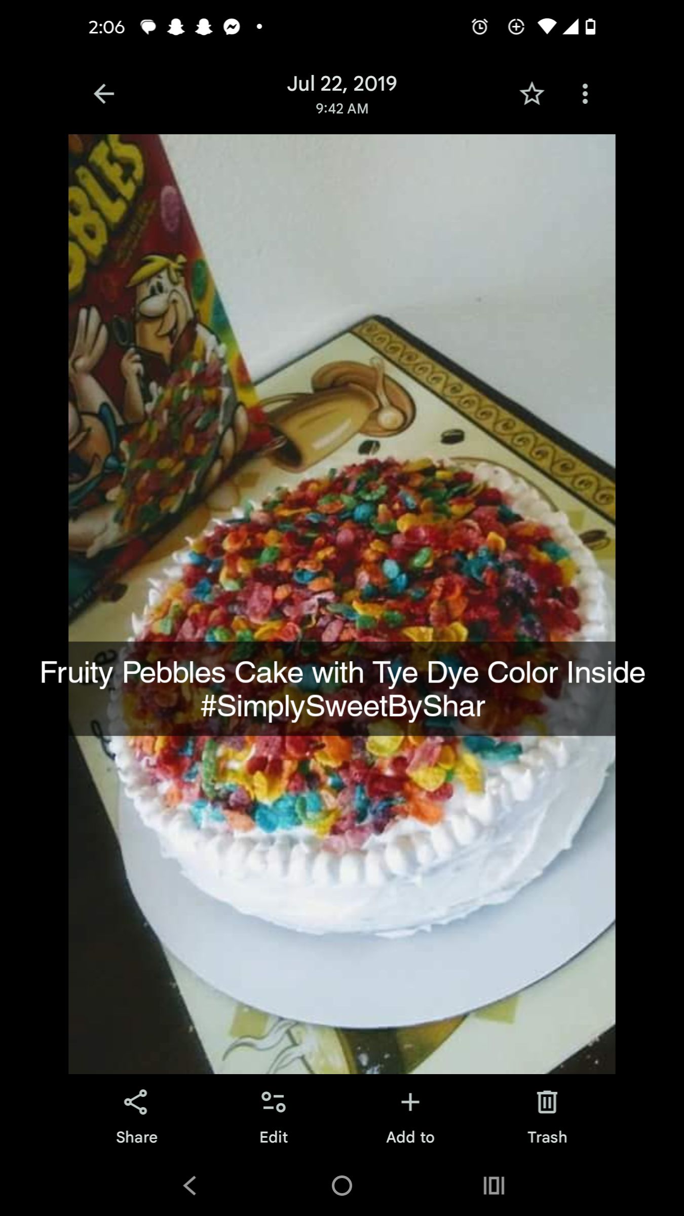 Fruit Pebbles Cake 