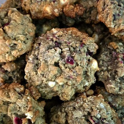 White Chocolate Cranberry Oatmeal Cookies