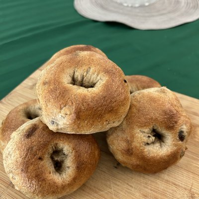 Sour Dough Cinnamon Raisin Bagels