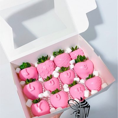 "I love you" Pink Berries 