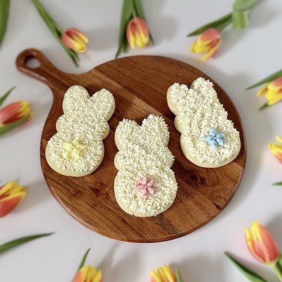 Almond Frosted Bunny Sugar Cookies