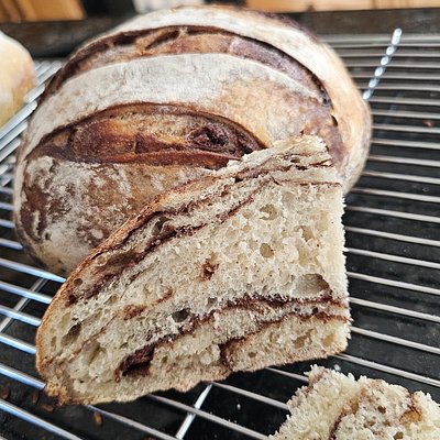 Sourdough Loaf With Cinnamon Sugar & Raisins