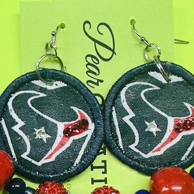 Texan Earrings-Shape Round-Thread Navy