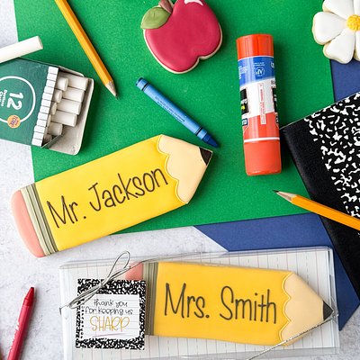 Personalized Pencil Cookie