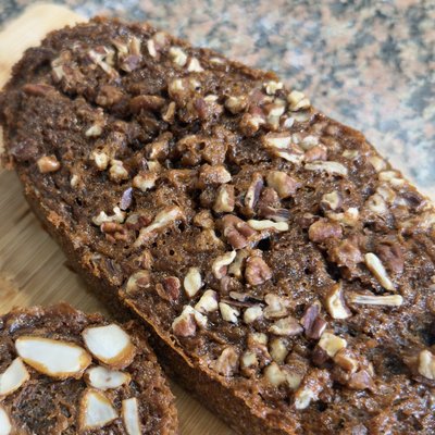 Coffee Pecan Honeycomb Cake (Loaf)