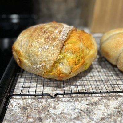 Jalapeño Bacon Cheddar Sourdough Artisan Bread 