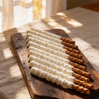 Chocolate Dipped Pretzel Rods