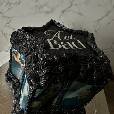 Star Cake (Custom Wording On Top With NO Images)