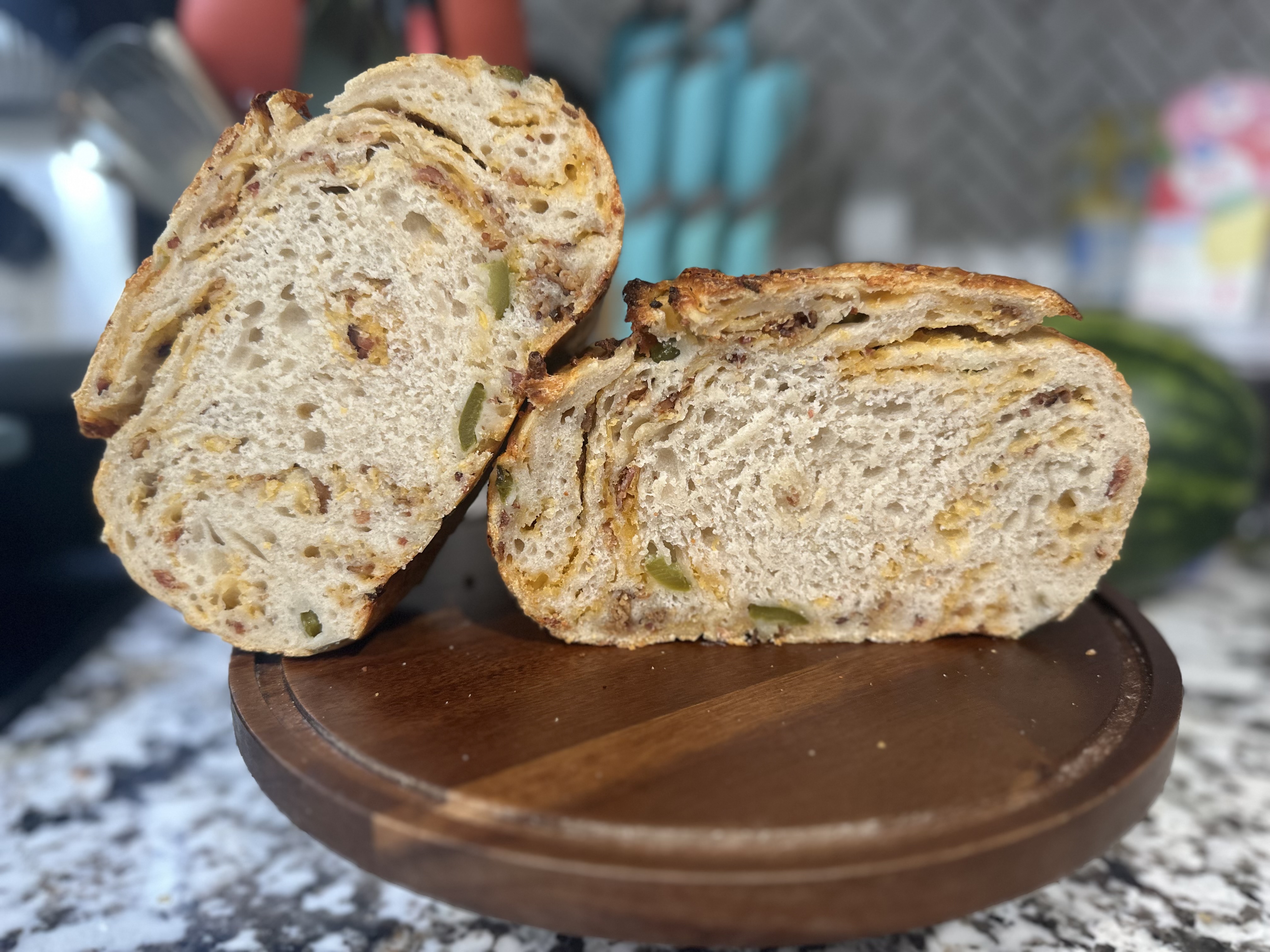 Jalapeño Cheddar Bacon Sourdough Loaf