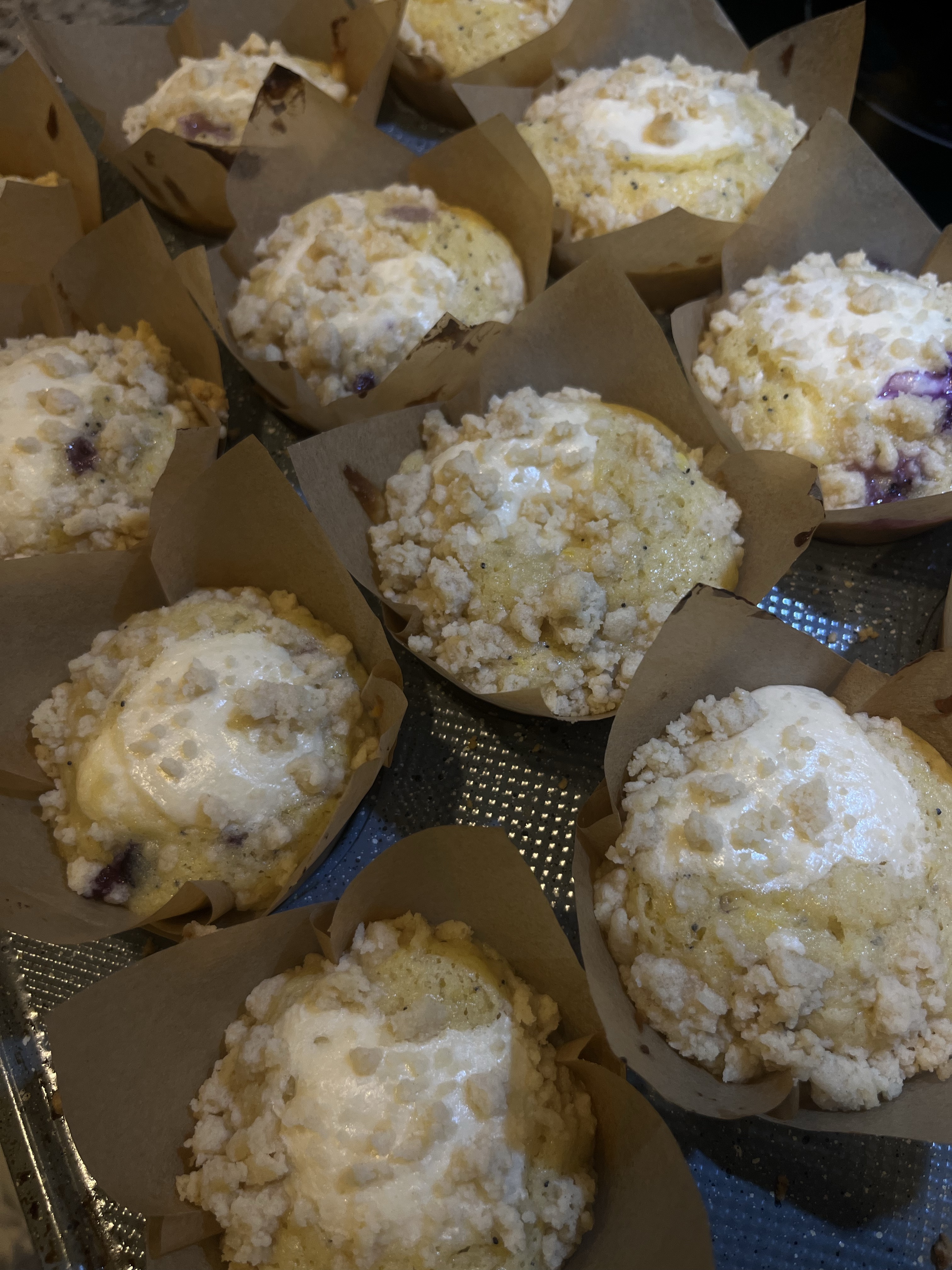 Blueberry Lemon Poppyseed Cheesecake Muffins