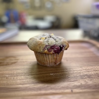 Jumbo Raspberry White Chocolate Muffins