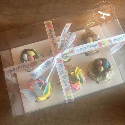 Easter Cupcakes (6) Deluxe Box 