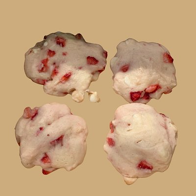 A League of Its Own White Chocolate Strawberry with Cream Cheese Frosting Drizzle