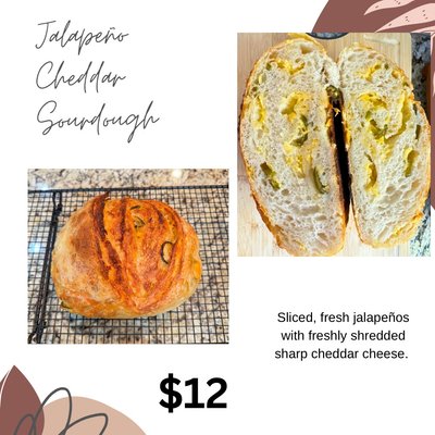 Jalapeño Cheddar Sourdough Loaf