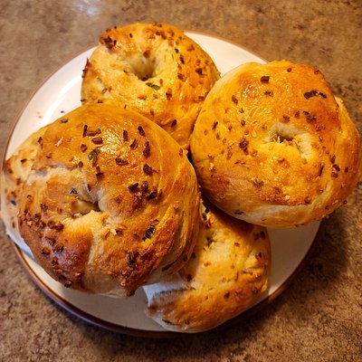 Onion & Chive Sourdough Bagels