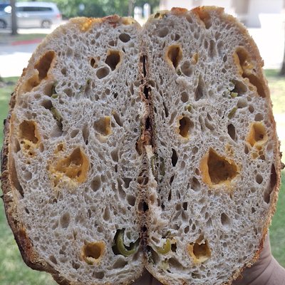 Organic Flour Sourdough Bread With Jalapeño, Cheddar & Green Onion 