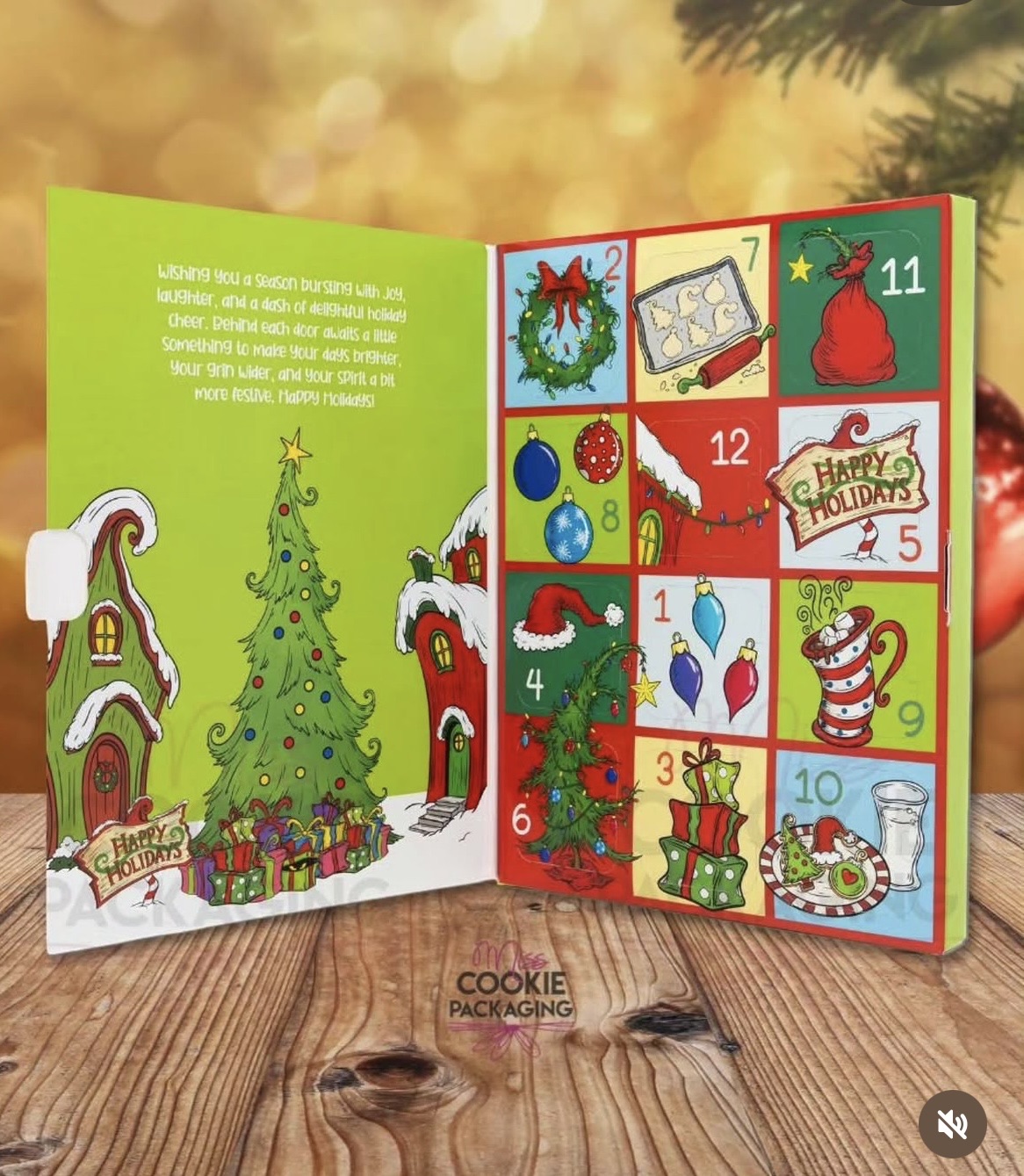 Christmas Grouch Cookie Calendar