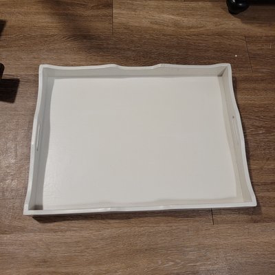 White Wooden Tray Rental 